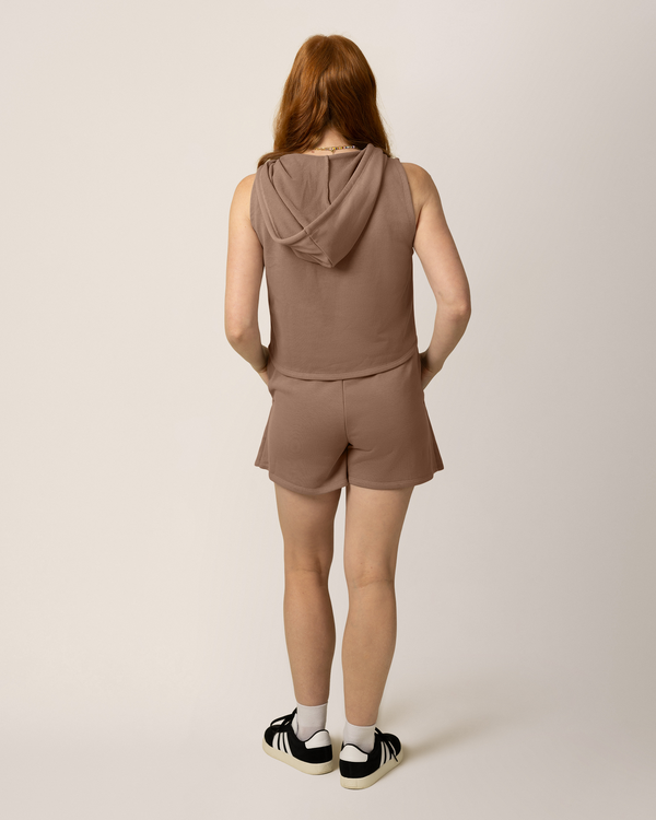 Kindred Bravely French Terry On The Go Skort Taupe