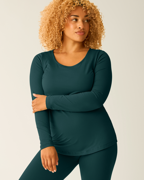 Kindred Bravely Jane Nursing Pajama Set Evergreen