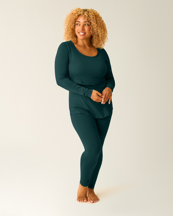 kindred bravely Jane Nursing Pajama Set Evergreen