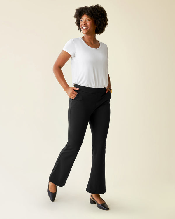 Kindred Bravely Postpartum Ponte Flare Pant Black