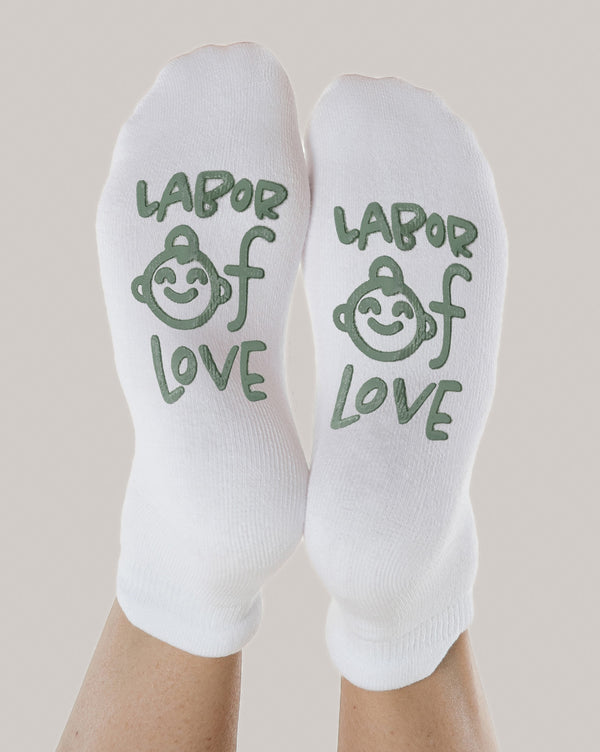 Kindred Bravely Labor & Delivery Socks Labor Of Love Sage