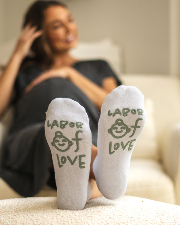 kindred bravely Labor & Delivery Socks Labor of Love Sage