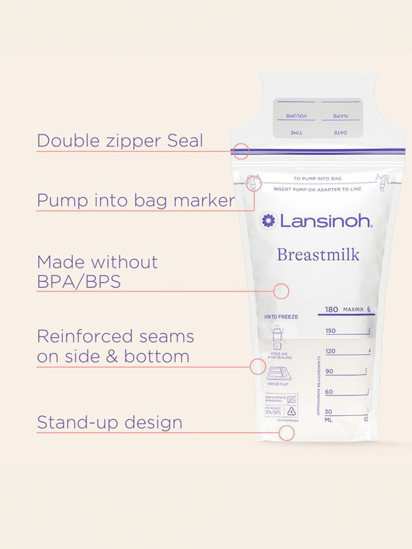Kindred Bravely Lansinoh - Breastmilk Storage Bags - 6oz
