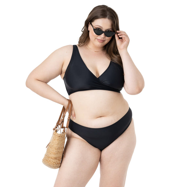 Kindred Bravely Low Rise Maternity & Postpartum Bikini Bottom Black