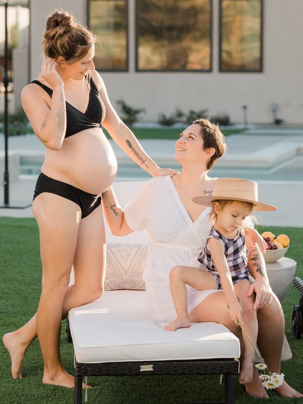 kindred bravely Low Rise Maternity & Postpartum Bikini Bottom Black