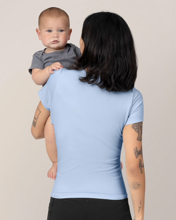 Kindred Bravely Luna Active Cut Out Nursing Top French Blue