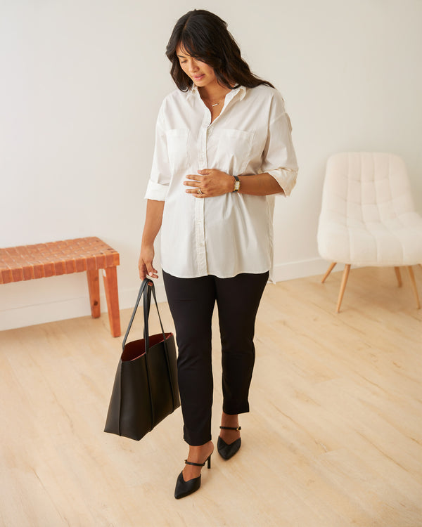 Kindred Bravely Maternity Ponte Straight Leg Pant Black