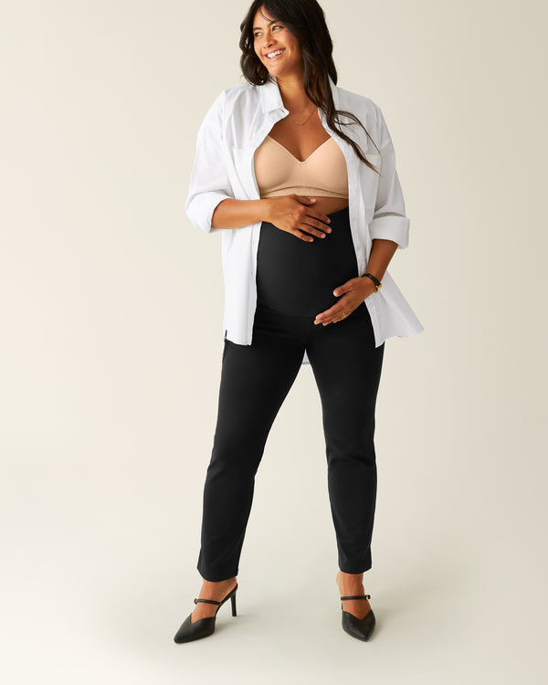 Kindred Bravely Maternity Ponte Straight Leg Pant Black