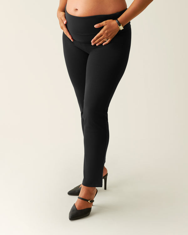 kindred bravely Maternity Ponte Straight Leg Pant Black