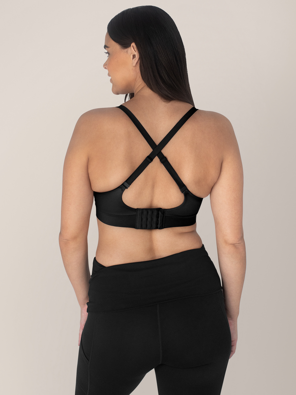 Kindred Bravely Minimalist Hands-Free Pumping & Nursing Bra Black