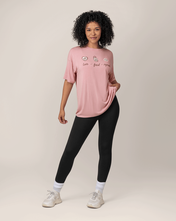 Kindred Bravely Oversized Graphic Tee Love Feed Repeat