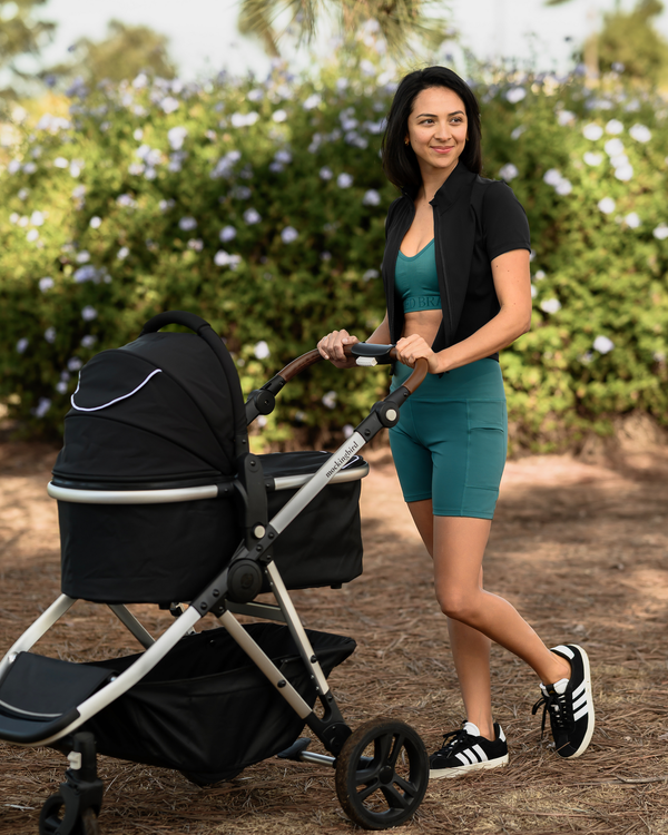 Kindred Bravely Presley Active Zip Front Nursing Top Black