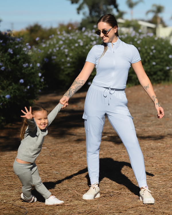 Kindred Bravely Presley Active Zip Front Nursing Top French Blue