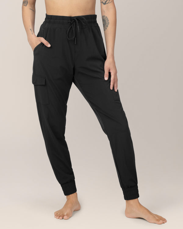 kindred bravely Remy Maternity & Postpartum Cargo Jogger Black