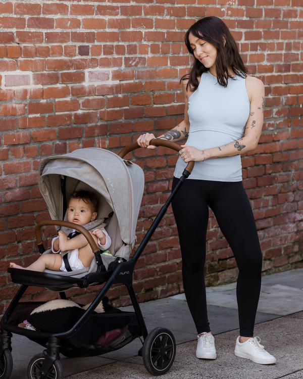 Kindred Bravely Ribbed Bamboo Racerback Nursing Tank French Blue