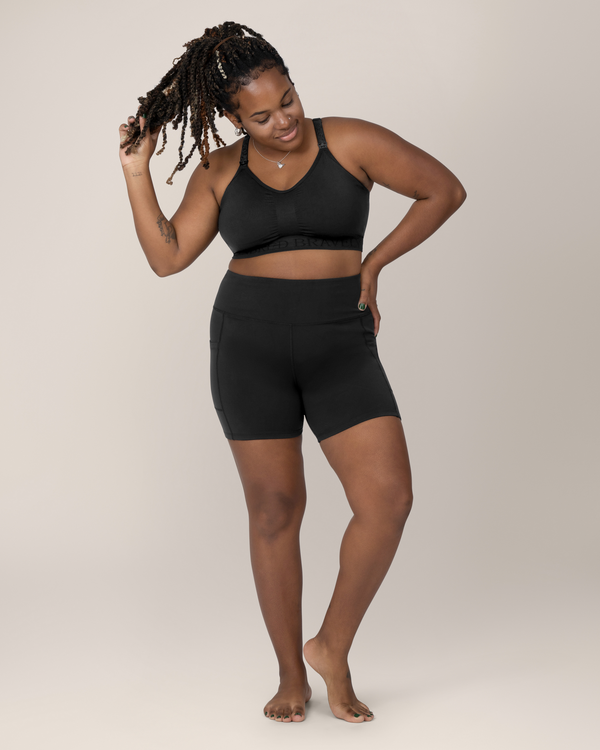 kindred bravely Stevie Active Postpartum Bike Short Black