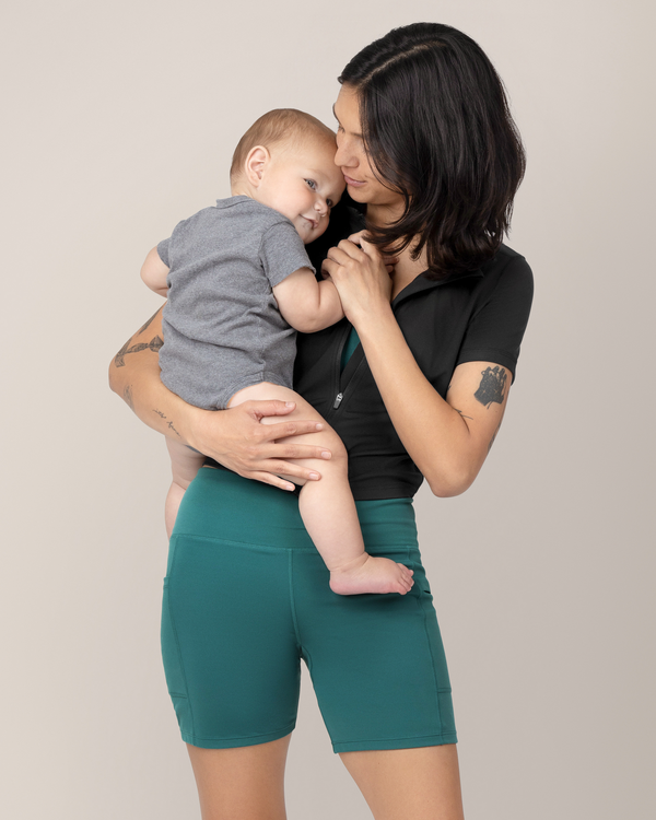 Kindred Bravely Stevie Active Postpartum Bike Short Teal