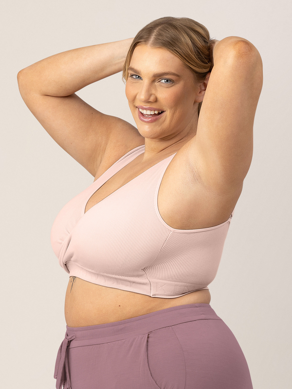 Kindred Bravely Sublime® Adjustable Crossover Nursing & Lounge Bra Soft Pink