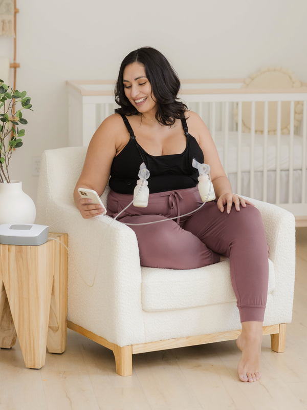 Kindred Bravely Sublime® Bamboo Hands-Free Pumping & Nursing Camisole Black