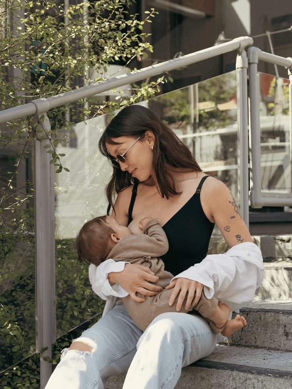 Kindred Bravely Sublime® Bamboo Maternity & Nursing Bodysuit Black