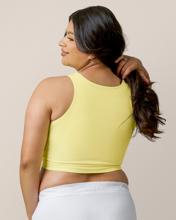 Kindred Bravely Sublime® Bamboo Maternity & Nursing Longline Bra Top Light Lemon
