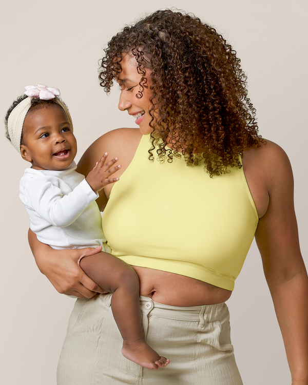 Kindred Bravely Sublime® Bamboo Maternity & Nursing Longline Bra Top Light Lemon