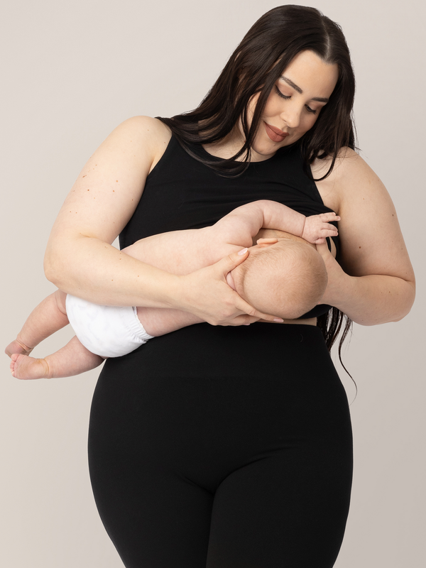 Kindred Bravely Sublime® Bamboo Maternity & Nursing Longline Bra Top Black