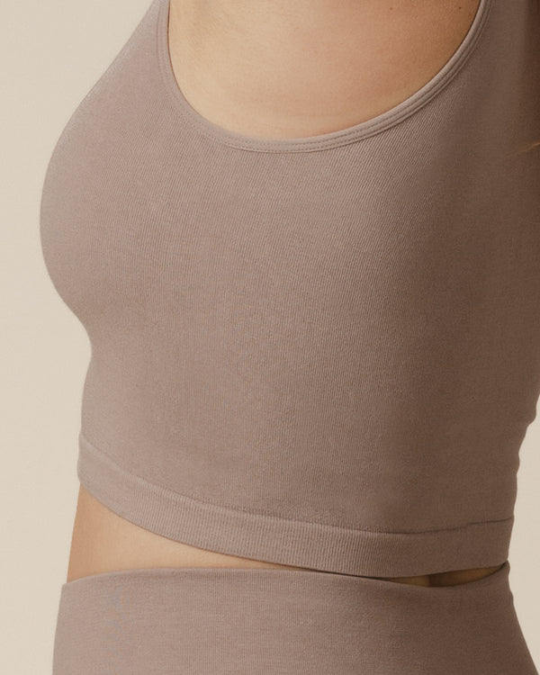 Kindred Bravely Sublime® Bamboo Maternity & Nursing Longline Bra Top Taupe