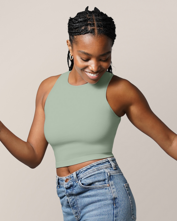 kindred bravely Sublime® Bamboo Maternity & Nursing Longline Bra Top Aqua Mist