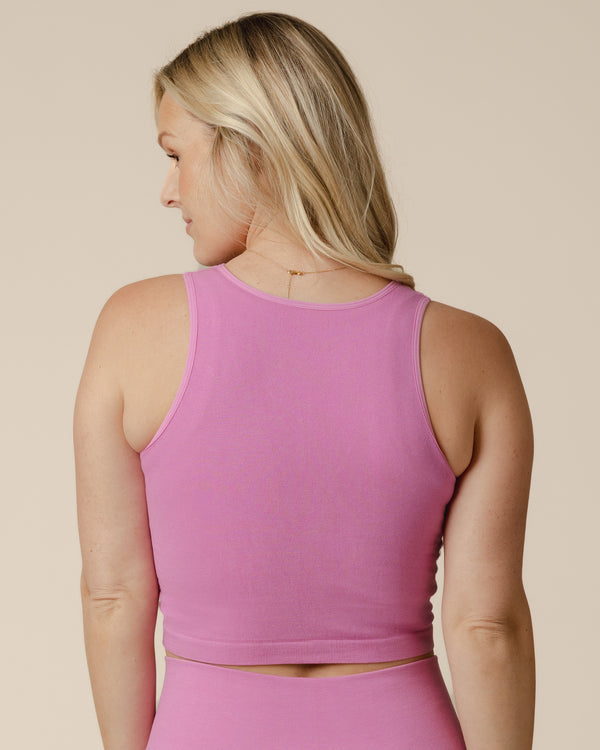 Kindred Bravely Sublime® Bamboo Maternity & Nursing Longline Bra Top Soft Fuchsia