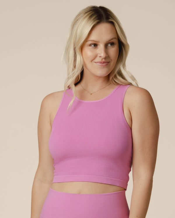 kindred bravely Sublime® Bamboo Maternity & Nursing Longline Bra Top Soft Fuchsia