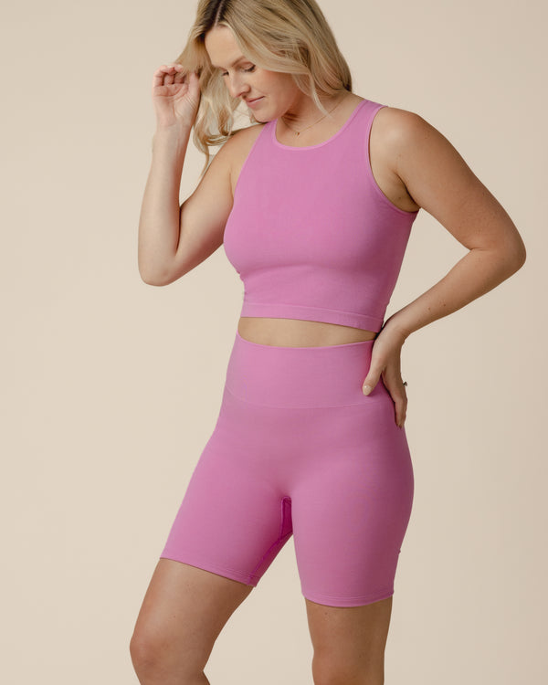 kindred bravely Sublime® Bamboo Maternity & Postpartum Bike Short Soft Fuchsia