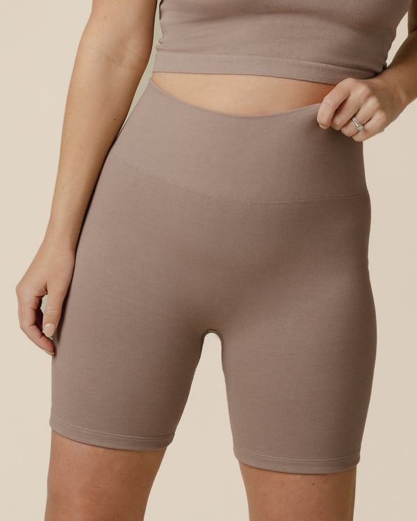 Kindred Bravely Sublime® Bamboo Maternity & Postpartum Bike Short Taupe