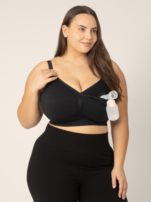 Kindred Bravely Sublime® Hands-Free Pumping & Nursing Bra Black