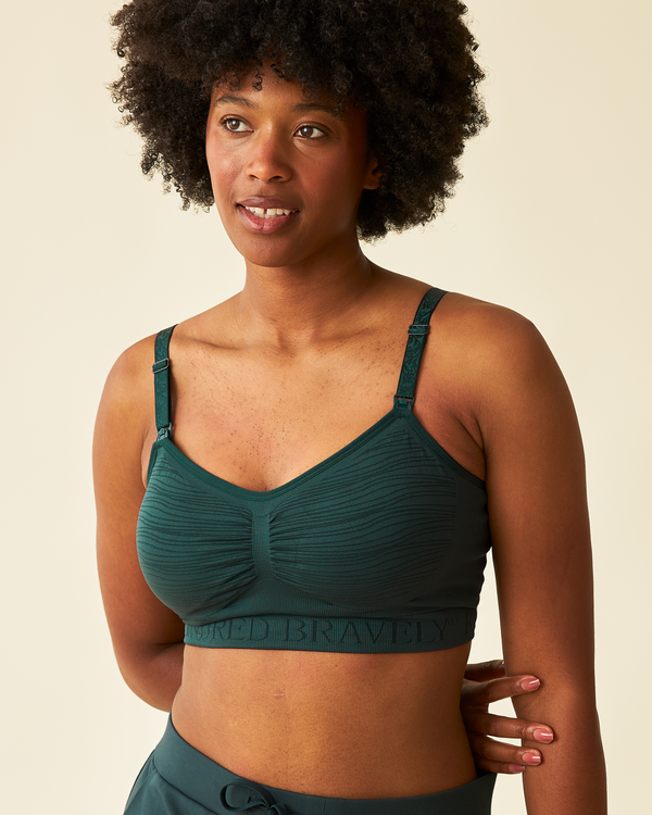 kindred bravely Sublime® Hands-Free Pumping & Nursing Bra Evergreen