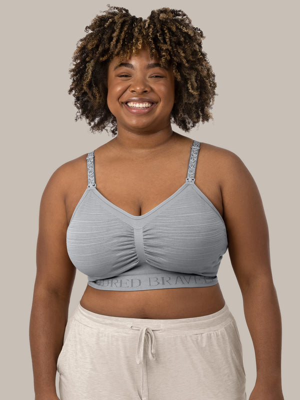 Kindred Bravely Sublime® Hands-Free Pumping & Nursing Bra Grey