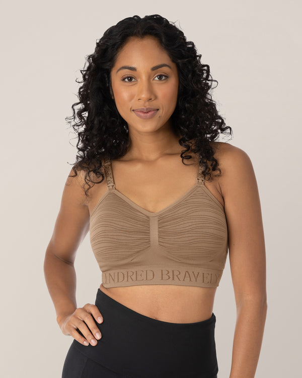 kindred bravely Sublime® Hands-Free Pumping & Nursing Bra Latte