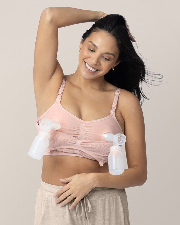 Kindred Bravely Sublime® Hands-Free Pumping & Nursing Bra Pink Heather