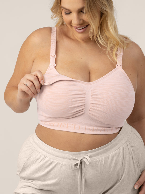 Kindred Bravely Sublime® Hands-Free Pumping & Nursing Bra Pink Heather