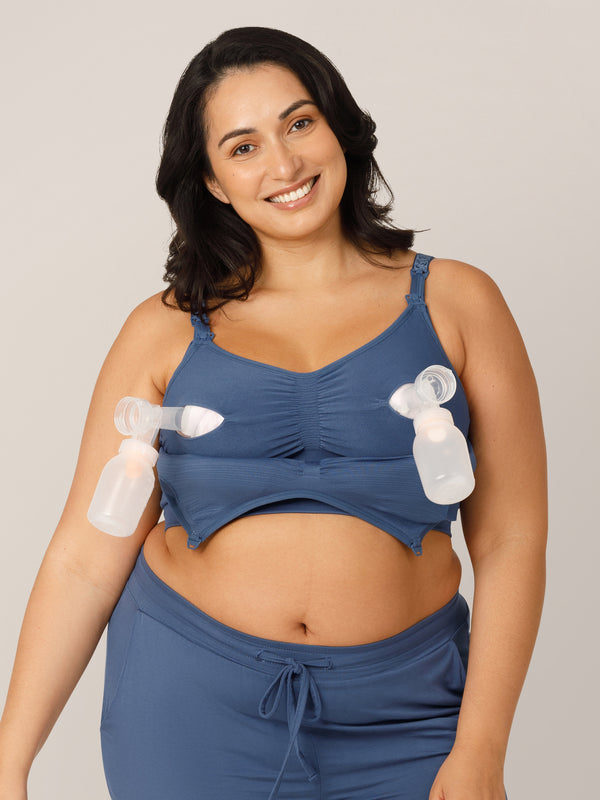Kindred Bravely Sublime® Hands-Free Pumping & Nursing Bra Slate Blue
