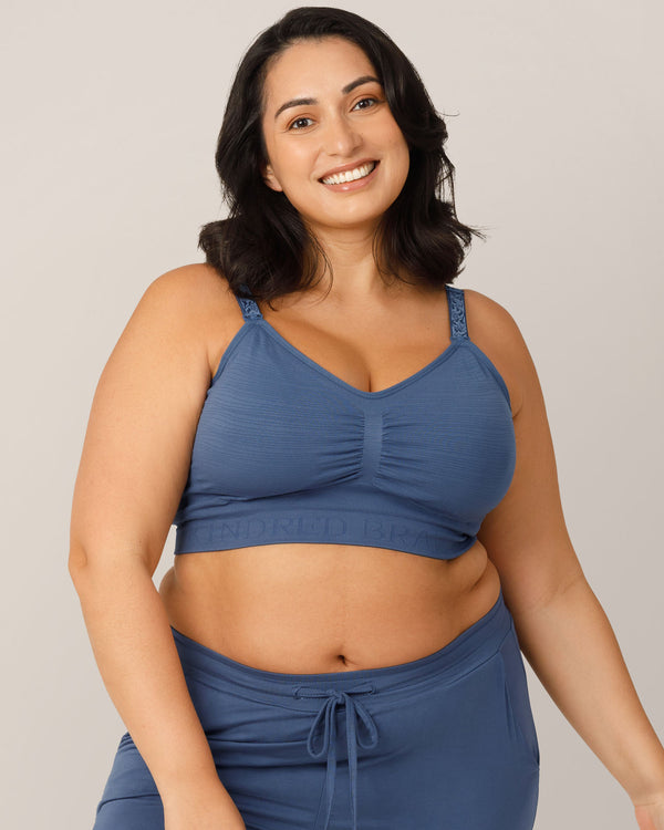 kindred bravely Sublime® Hands-Free Pumping & Nursing Bra Slate Blue