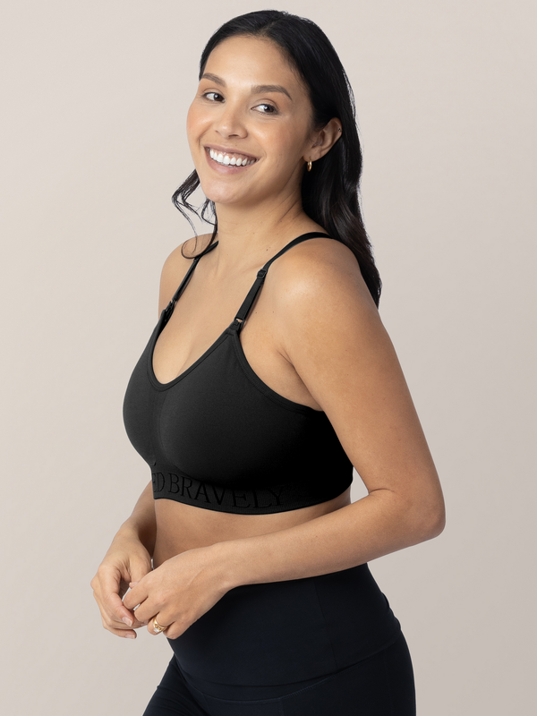 kindred bravely Sublime® Hands-Free Pumping & Nursing Sports Bra Black