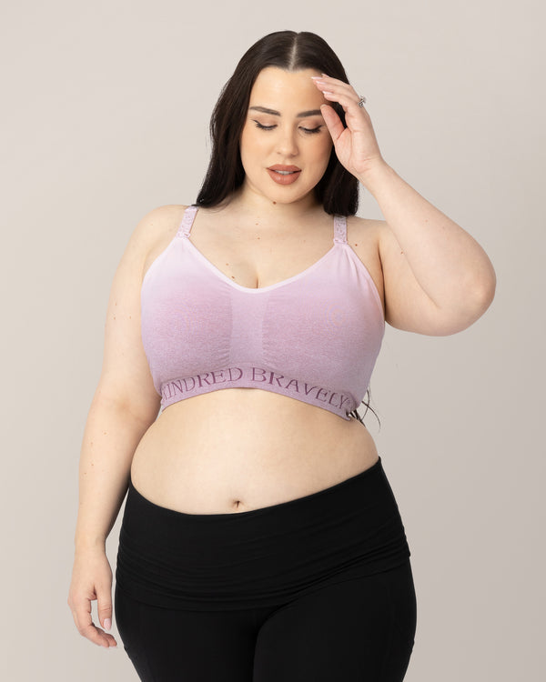 Kindred Bravely Sublime® Hands-Free Pumping & Nursing Sports Bra Ombre Purple