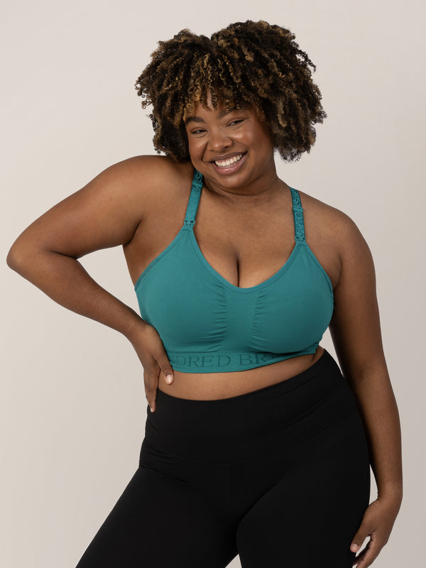kindred bravely Sublime® Hands-Free Pumping & Nursing Sports Bra Teal