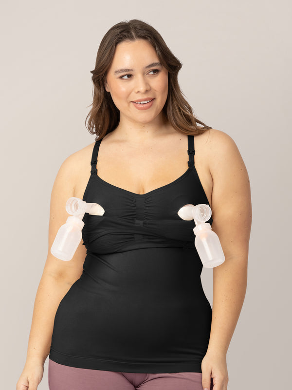 kindred bravely Sublime® Hands-Free Pumping & Nursing Tank Black