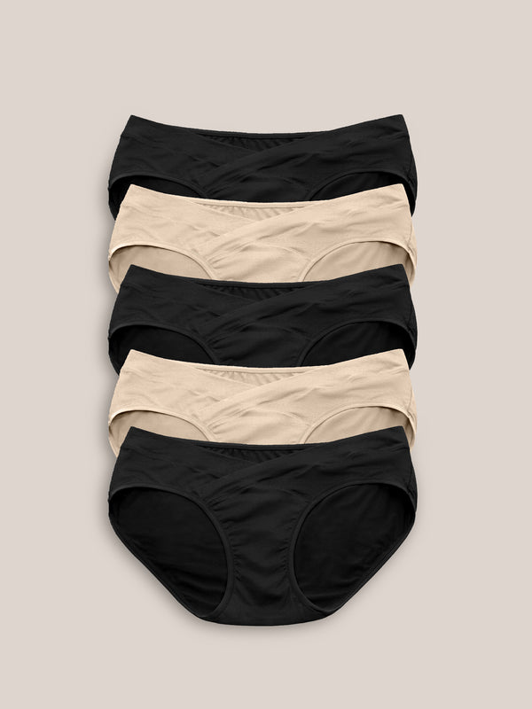 kindred bravely Under-the-Bump Bikini Underwear Pack Neutrals