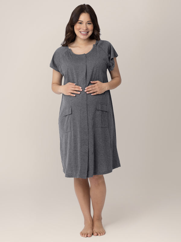 Kindred Bravely Universal Labor & Delivery Gown Grey Heather
