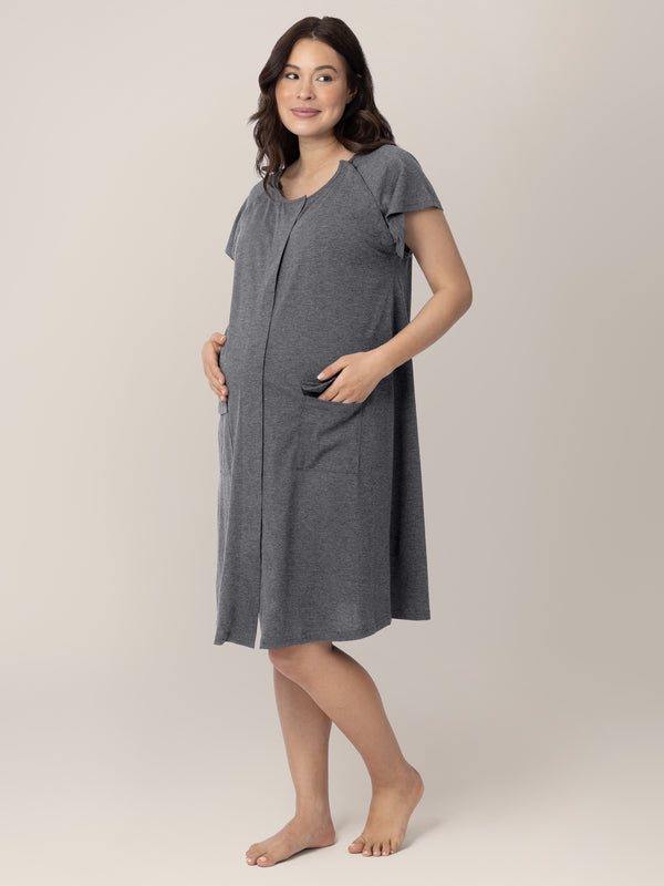 Kindred Bravely Universal Labor & Delivery Gown Grey Heather