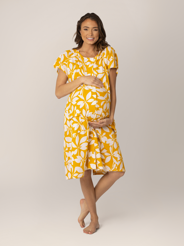 Kindred Bravely Universal Labor & Delivery Gown Honey Leaf