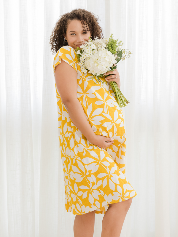 kindred bravely Universal Labor & Delivery Gown Honey Leaf